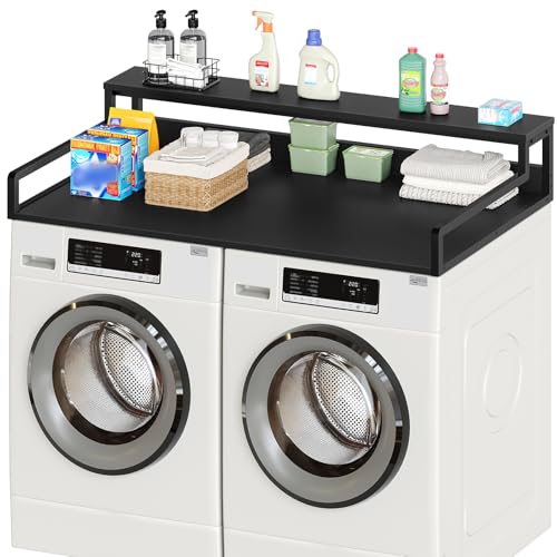 YATINEY Washer Dryer Countertop with 2-Tier Shelf, 54