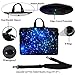 Meffort Inc 15 15.6 inch Neoprene Laptop Sleeve Bag Carrying Case with Hidden Handle and Adjustable Shoulder Strap - Galaxy Stars