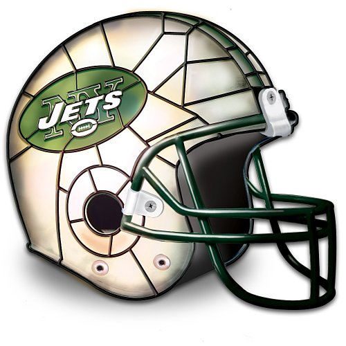 The New York Jets Louis Comfort Tiffany-Style Accent Lamp by The Bradford Exchange
