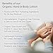 Puracy Organic Hand & Body Lotion, Fragrance Free Unscented Natural Moisturizer, 12 Ounce (2-Pack)