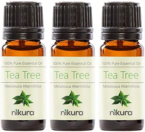 nikuraTea Tree (Australian) Essential Oil - 30ml (3 x 10ml) | 100% Pure Natural Oils | Perfect for Skin, Aromatherapy, Diffusers, Humidifier | Great for Self Care, Massage, Hair | Vegan & UK Made