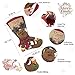 CUKENG 3 Piece Set Christmas Stockings, 18'' Xmas Stockings Hanging, 3D Santa Claus/Snowman/Reindeer Character Santa Gifts Socks Party Favors Decorative Hanging Ornaments