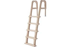 VEVOR Swimming Pool Ladder, Inclined 5-Step Double Handrails Stair, Non-slip Heavy Duty Step, Load Capacity 300 lb, for 48-54