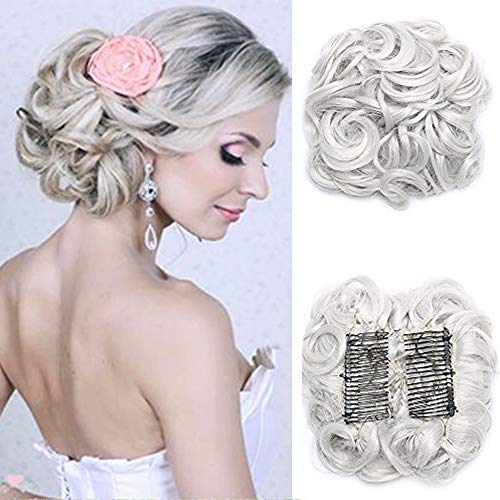 Scrunchy Scrunchie Hair Extensions Wavy Curly Messy Hair Bun Updo
