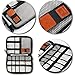 HENMI Universal Travel Cable Organizer Bag Electronic Accessories Carry Case Box with 5pcs Cable Ties,Gray