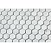 Carrara White Italian (Bianco Carrara) Marble 1 inch Hexagon Mosaic Tile, Polished