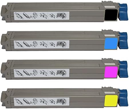 Empire Supplies 4Pk Remanufactured C9600 Toner for OKIDATA 42918904 Black 42918903 Cyan 42918902 Magenta 42918901 Yellow Toner Cartridge used with OKI C9600n C9600hdn C9800hn C9800hdn Printers