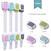 Adjustable Child Safety Strap Locks for Fridge, Furniture, Appliances, and More - Cabinets, Doors, Drawers, Oven, Toilet Seats etc. 3M Adhesive Plus Extra Pads, 6 Latches Set (grey)