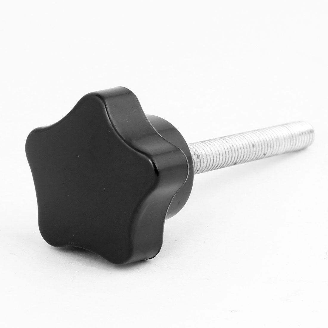 Sourcingmap M6 x 50mm Male Thread Metal Clamping Star Knob Grip Black Silver Tone