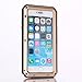 iPhone 7 Plus Case,Gorilla Glass Luxury Aluminum Alloy Protective Metal Extreme Shockproof Military Bumper Heavy Duty Cover Shell Case Skin Protector for Apple iPhone 7 Plus (Gold)