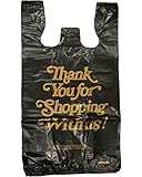 Pack of 136 Count Black Medium Plastic T-shirt Poly