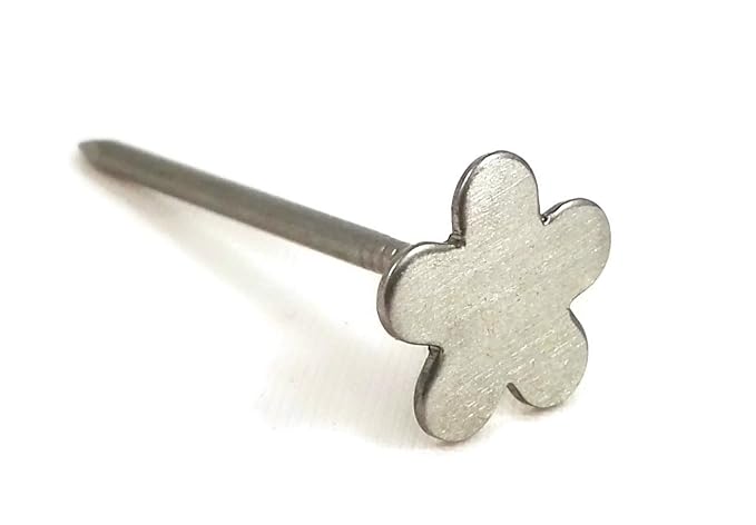 10 Stück Blumennagel - 2,5 x 40 mm / Nägel mit Blütenkopf, Ziernagel aus Edelstahl
