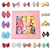 HAOKUN Pony Princess Dog Bows Hair Accessories with Clip Pet Grooming Products Puppy Small Bowknot Handmade Mix Styles Small Middle Hair Bows Topknot 32PCS/16Pairs (3) …