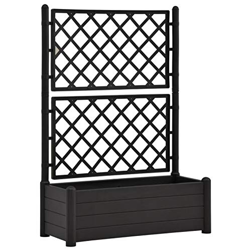 Festnight Pflanzkübel mit Spalier Gitterblumenschlitz Pflanzkasten Pflanzkübel eingebaute Gitter Biete 100x43x142 cm PP… – Bild 7