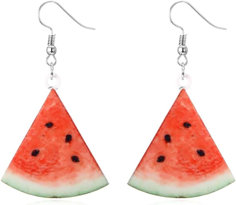 Daliuing Cute Earrings Fruits Personality Earrings Hooks Alloy Fishhook Earrings Colored Stud Earrings Jewelry for Women Girls