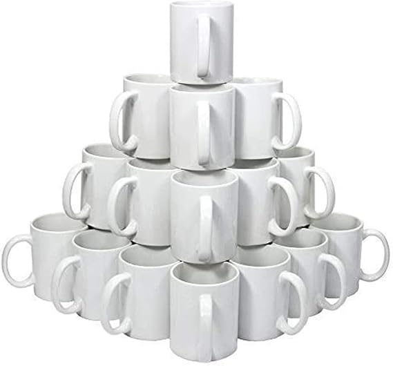 thumbnail image 2 of INTBUYING 36-Pack Sublimation Coffee Mugs - 15oz Blank Ceramic Mugs For Heat Transfer 2 of 12