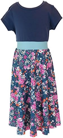 Vintage Floral Mittza Girls Half Moon Maxi Dress - US 4T/5T