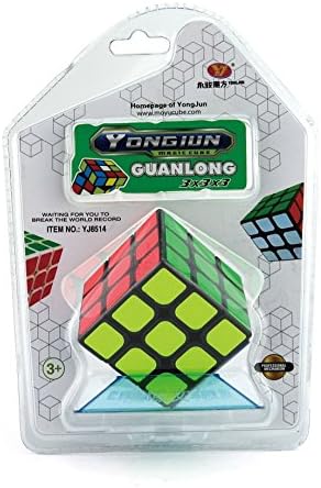 Little Treasures Cube Twist and Turn 3 x 3 x 3 Puzzle Stickered Cube, Black
