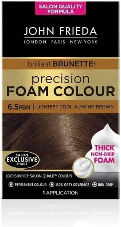 John Frieda Precision Foam Colour 6.5PBN Lightest Cool Almond Brown 32ml