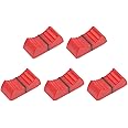 uxcell Plastic Straight Slide Potentiometer Flat Push Knob Insert Shaft 4x1mm Red 5pcs