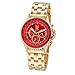 Konigswerk Men's Watch Gold Bracelet Red Dial Multifunction Day Date AQ101105G