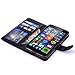 Lumia 640 Case, LK Lumia 640 Wallet Case, Luxury PU Leather Case Flip Cover Built-in Card Slots & Stand For Microsoft Lumia 640, BLACK