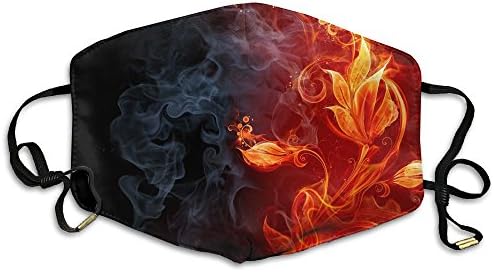 Abstract Fire Flames Smoke Flowers Fashion Adult Recycling Mouth Mask Respirators For Man And Woman
