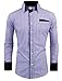 TAM WARE Mens Classic Slim Fit Vertical Striped Longsleeve Dress Shirt TWCS16-PURPLE-US M