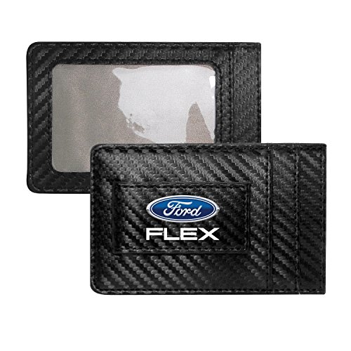 Ford Flex Black Carbon Fiber Style Slim Wallet RFID Block Card Case Money Clip