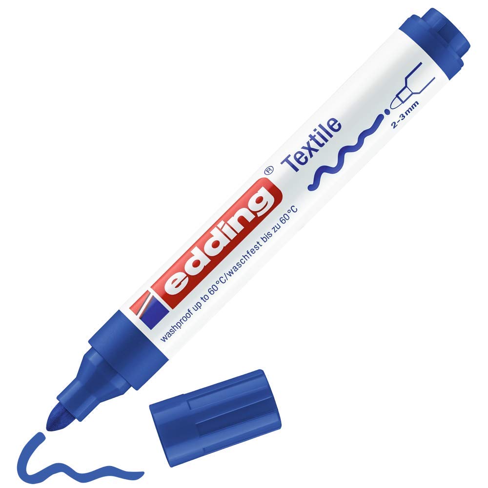 edding 4500 TEXTILE T-SHIRT FABRIC PEN BLUE MARKER PEN 2-3mm Line