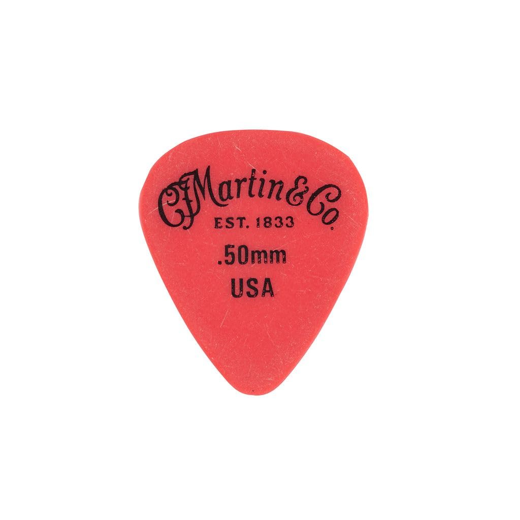 C F Martin Picks - Delrin .50 Red - Pack 12 — image 1
