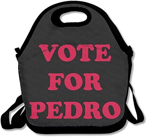 Vote For Pedro Lunch Bag Travel Zipper Organizer Bag, Waterproof Outdoor Travel Picnic Lunch Box Bag Tote With Zipper And Adjustable Crossbody Strap