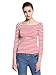Maggie Tang Trendy Solid Fitted Off Shoulder Long Sleeve Blouse Top
