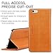 iPhone 6S Plus Case, iPhone 6 Plus Case, SHIELDON Genuine Leather Wallet Case Flip Book Design w/Stand & Credit Card Compartments, Magnetic Closure for iPhone 6 Plus and iPhone 6S Plus, Tan Brown