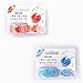 Bande Masking Tape Flowers Stickers bundle of 1 Classic Roses Stickers Roll (BDA223) & 1 Classic Blue Roses Stickers Roll (BDA229), with a Message Card, Pink&Blue Rose