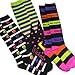 TeeHee Novelty Halloween Knee High Socks for Women 3-Pack (Wicked Skeleton)