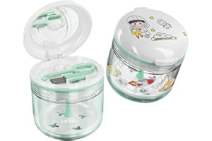 POZLLE DIY pattern Denture Cup, Definitely No-Leak Denture Bath Box, Denture Case with Strainer & Mirror,Completely Clean Care for Retainer case, With braces removal tool（white）…