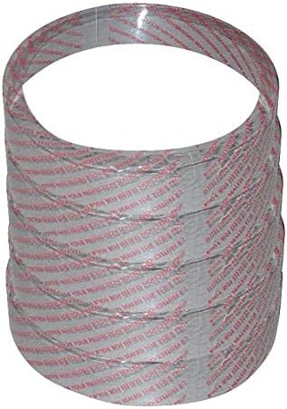 Clear w/Red Safety Print Thermal Heat Seal Shrink Bands - Fits Plastic Soup/Deli Containers (Pack of 500)