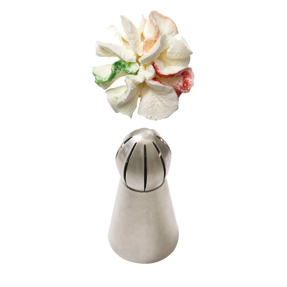 DECORA Blistered Frosting Nozzle, Stainless Steel, Silver, 12 x 7 x 4 cm
