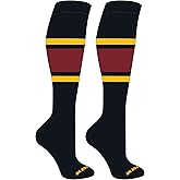 Mk Socks Competitor OTC Baseball, Football Socks (B) Black, Gold, Cardinal
