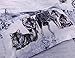 Ammybeddings 3D Grey Wolf Duvet Cover Sets,Soft and Luxury Animal Bedding,1 Flat Sheet,1 Comforter Cover and 2 Pillow Shams Included (Queen Size, No Comforter)