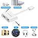 Lightning to 3.5 mm Headphone Jack Adapter , Excellenter iPhone X/ 8/ 7 Plus Earphone Lightning Adapter & Splitter, 2 in 1 Aux Headphone Jack Audio + Charge Cable Adapter, Support iOS 10.3 and Later