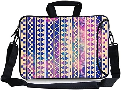 Kitron (TM) 15"-15.6 Inches Cute Colorful Tribal Stripe Design Ultraportable Waterproof Neoprene Sleeve Side Pocket,Carrying Handle Removable Shoulder Strap