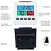T&F Humidity Meter Desk Digital Clock Bedroom Clock with Temperature Weather Cute for Living Room