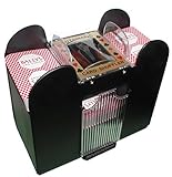 Playing Card Shuffler, Automatic Battery Operated 6 Deck Casino Dealer Travel Machine Dispenser by Trademark Poker, Black