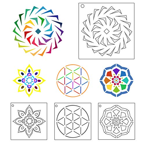 2 Mandala+Painting+Templates+Stencils+Projects