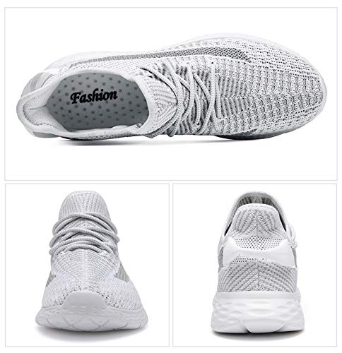 Men's Walking Shoes Casual Sneakers - Athletic Running Non-Slip Lightweight Outdoor Fashion Sneaker MS1936-Grey-US10