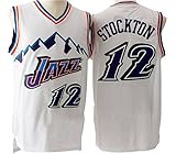 Men's Adult #12 John Stockton Jersey White