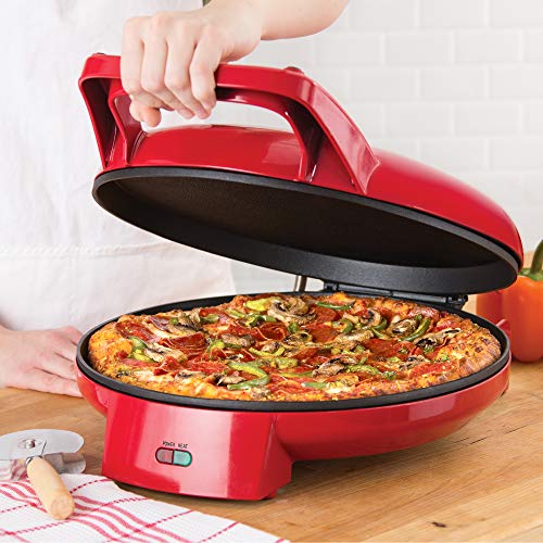 Dash DPS001RR Double Up Compact Electric Skillet Hot Oven Cooker with