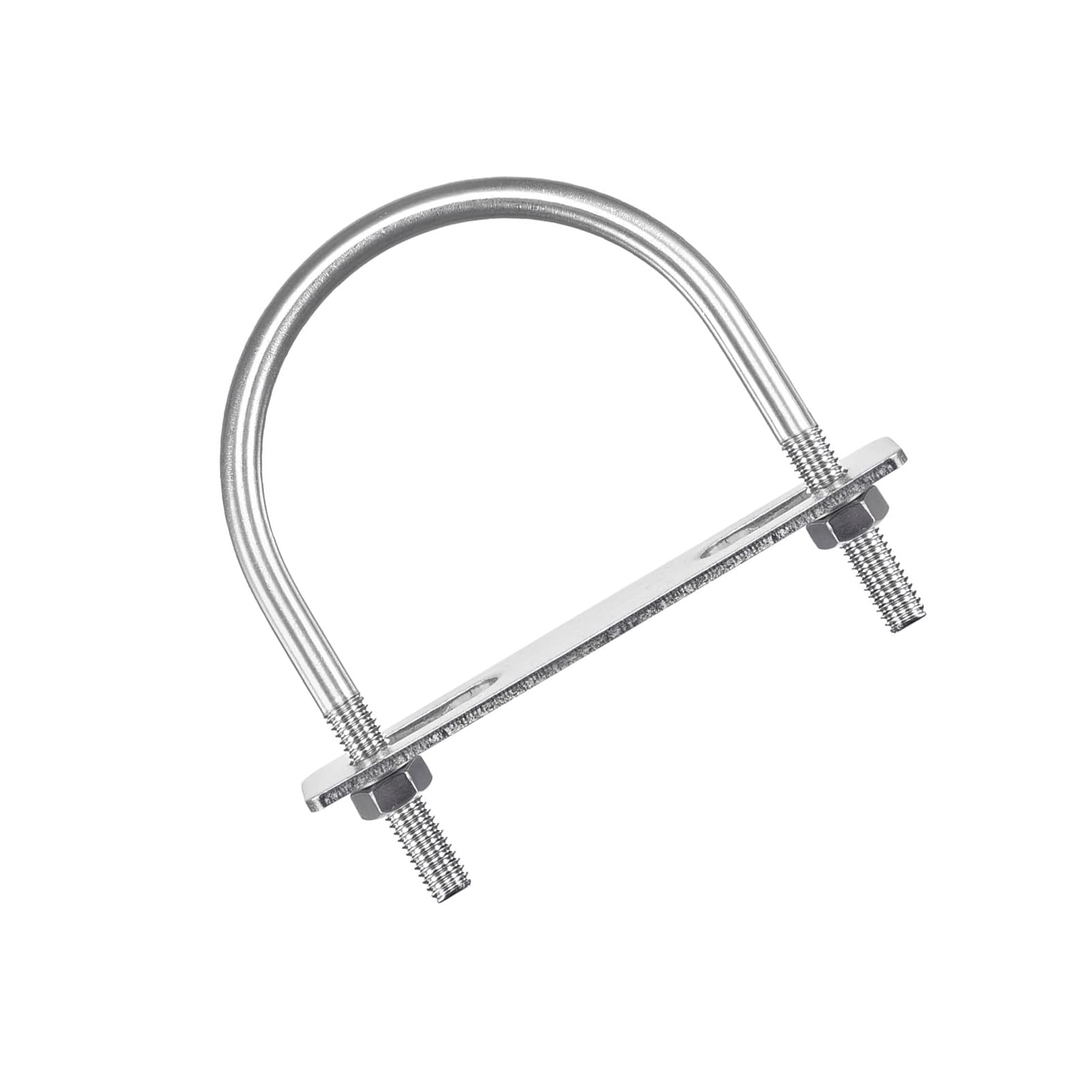 MACHSWON Round U-Bolt,3 Set 304 Stainless Steel M8 U Bolts 76mm(3") Inner Width 103mm Length with Nuts and Frame Plate for Automobiles Boat Trailer